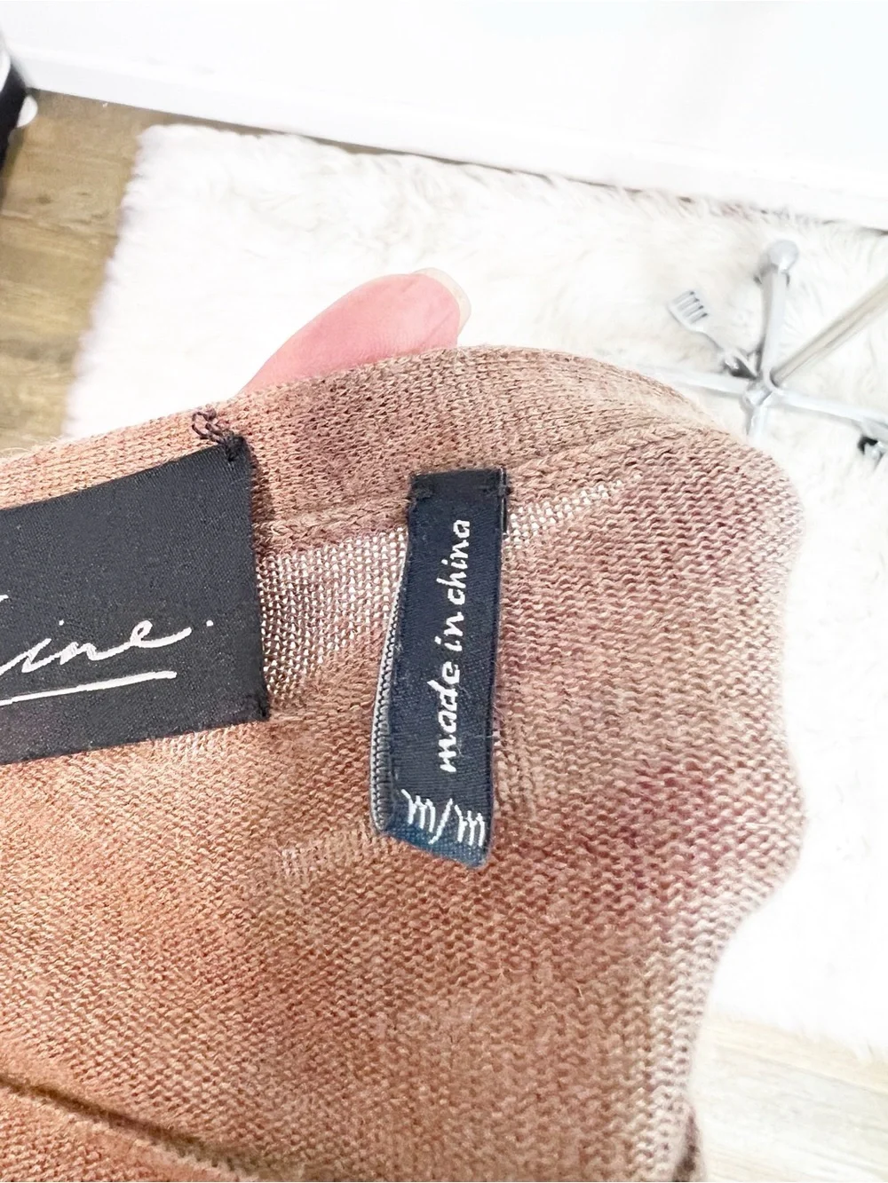 Line brown button